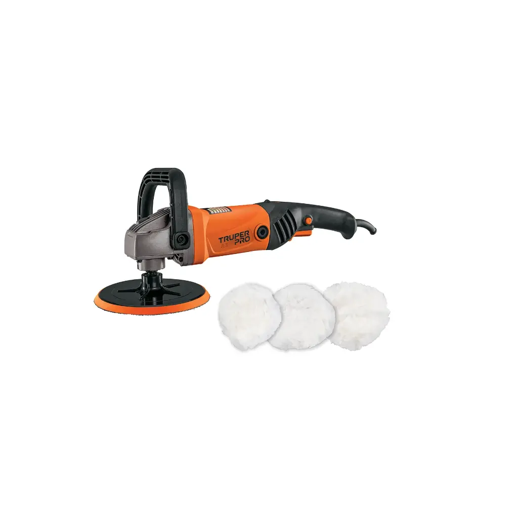 Pulidora velocidad variable 7", 1200W, TRUPER PRO 16626 PULA-7A3