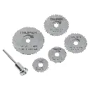 Kit de minidiscos sierra p/herramienta rotativa,5 pzs,TRUPER 102328 MOTO-5D