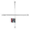 Llave de cruz 20" pulida y cromada con entrada cuadro 1/2" TRUPER 18024 LLCR-20D