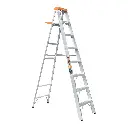 Escalera de tijera tipo ll 7 peldaños y bandeja, Truper 10337 EST-27