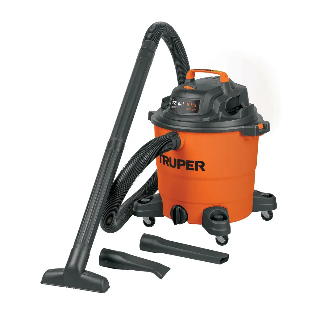 Aspiradora de sólidos y líquidos, 12 gal, plástica, Truper 101509 ASP-12