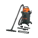 Aspiradora de sólidos y líquidos, 6 gal, plástica, negra Truper 102964 ASP-06N
