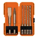 Juego de 6 brocas y cinceles SDS plus en estuche, Truper 103033 JSDS-6