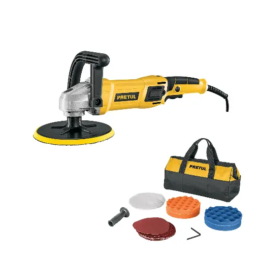 Pulidora velocidad variable 7" 1200W, c/accesorios, PRETUL 28151 PULA-7P