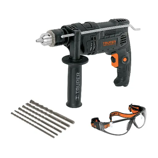 Combo rotomartillo 1/2" 700W, 6 brocas y lentes, INDUSTRIAL 100292 COMBOR-1/2N6
