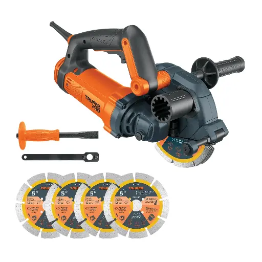 Sierra ranuradora de concreto, 5", 1400 W, prof, Truper 103474 SIRC-5