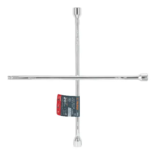Llave de cruz 20" pulida y cromada con entrada cuadro 1/2" TRUPER 18024 LLCR-20D