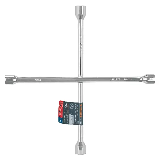 Llave de cruz 16" pulida y cromada, TRUPER 102634 LLCR-16