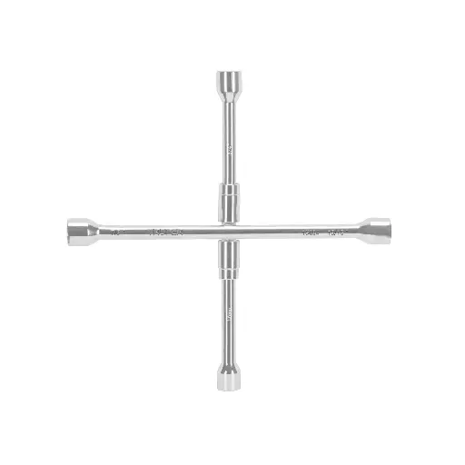Llave de cruz 14" plegable pulida y cromada, TRUPER 15484 LLCR-14X
