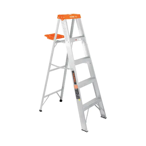 Escalera de tijera tipo ll 4 peldaños y bandeja, Truper 10264 EST-24