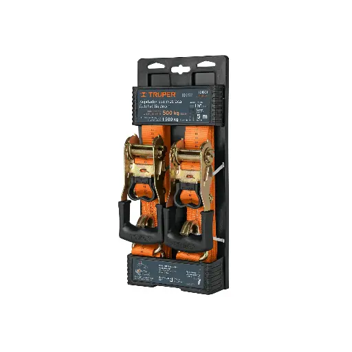 Juego de 2 sujetadores con matraca carga máxima 1500 kg 101831 SU-1500C