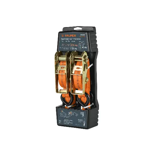 Juego de 2 sujetadores con matraca carga máxima 1125 kg TRUPER 19282 SU-1125R