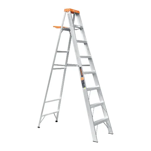 Escalera de tijera tipo ll 7 peldaños y bandeja, Truper 10337 EST-27
