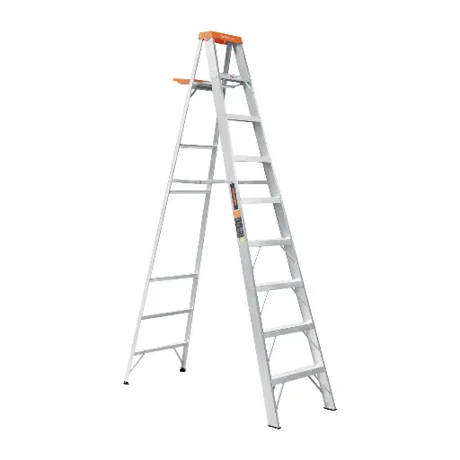 Escalera de tijera tipo ll 8 peldaños y bandeja, Truper 10338 EST-28