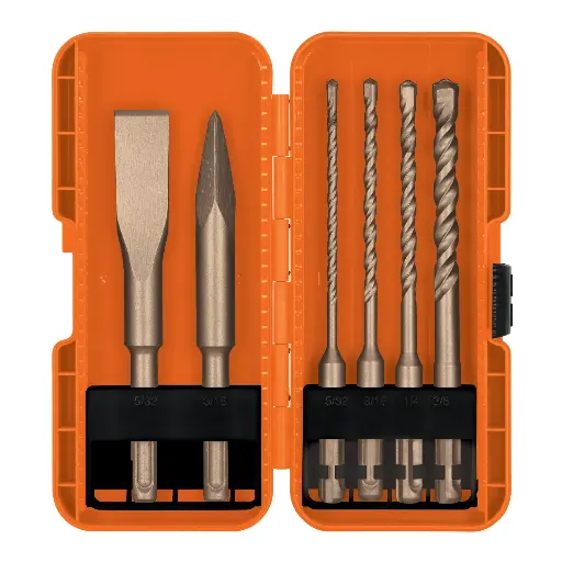 Juego de 6 brocas y cinceles SDS plus en estuche, Truper 103033 JSDS-6